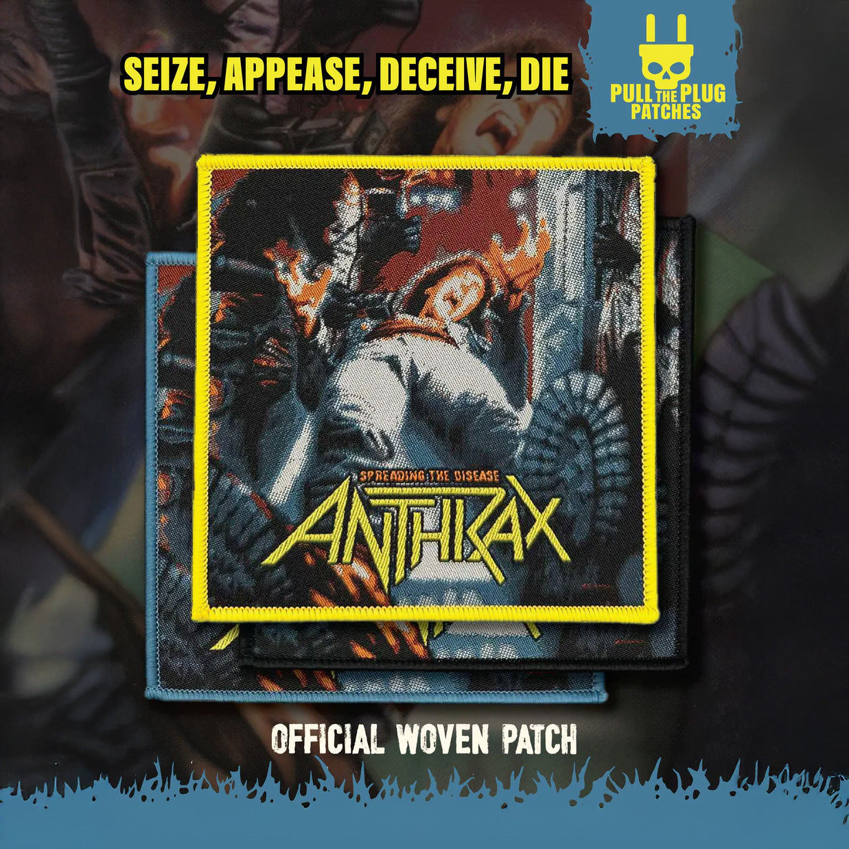 Anthrax - Spreading the Disease Patch [Yellow Border]