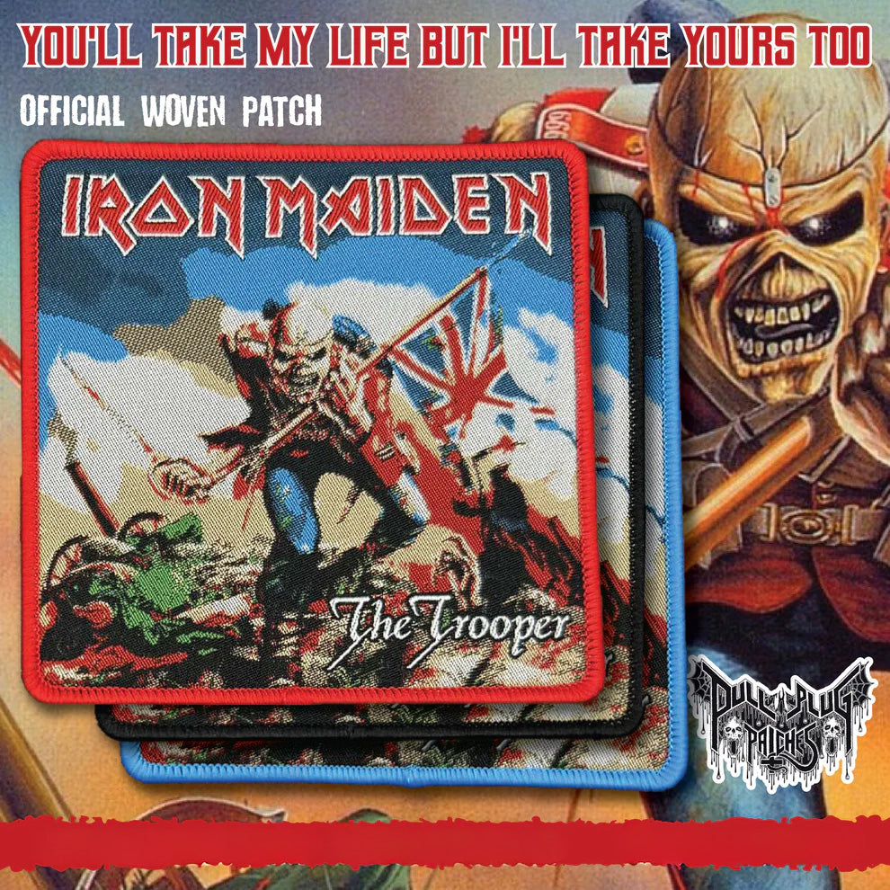 Iron Maiden - The Trooper Patch [Blue Border]
