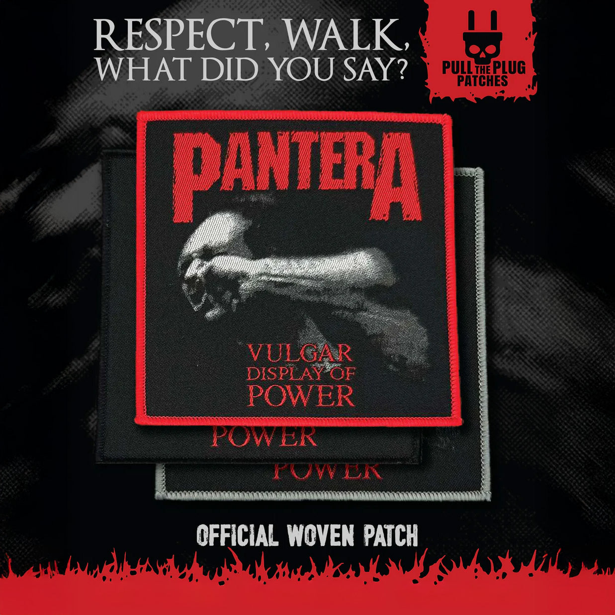 Pantera - Vulgar Display Of Power Patch [Gray Border]