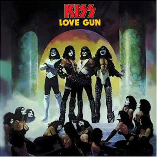 Kiss - Love Gun [Tangerine / Aqua Splatter]